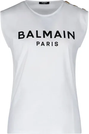 Balmain Top con bottoni logo
