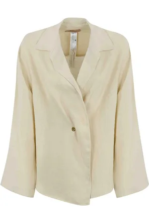 Twin-Set Camicia di lino con bottone ovale