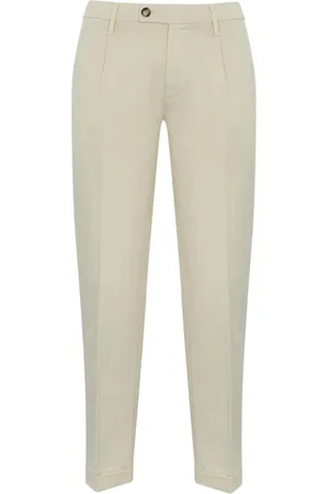 RE-HASH Mucha pantaloni in cotone e lino