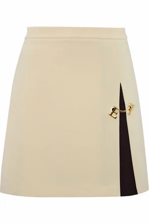 Elisabetta Franchi Two-Tone Crepe Skirt