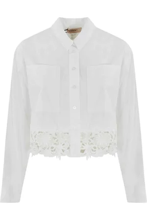 Twin-Set Camicia poplin con pizzo