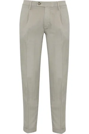 RE-HASH Mucha pantaloni in cotone e lino