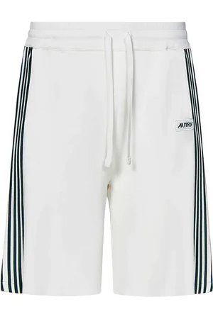 Autry Shorts Bianchi In Maglia Di Misto Viscosa