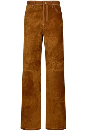 Golden Goose Pantaloni in pelle di vacchetta
