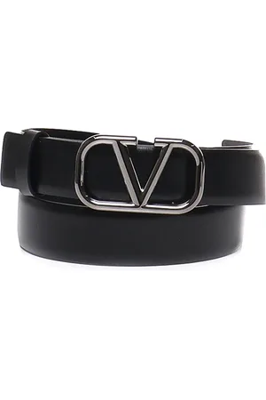 VALENTINO GARAVANI Cintura in pelle di vitello con firma Vlogo