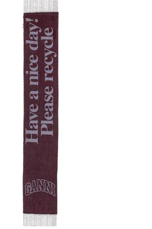 Ganni Sciarpa con logo
