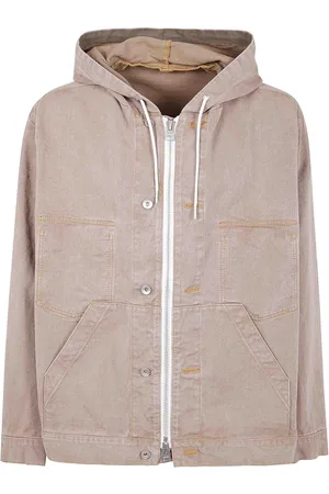 SACAI Felpa con cappuccio in denim
