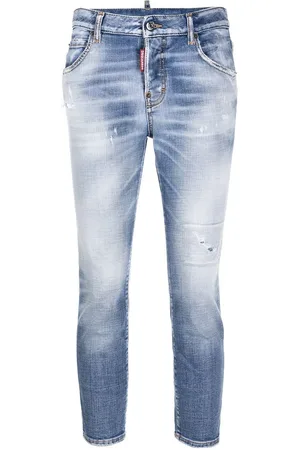 Dsquared2 Jeans cropped effetto consumato