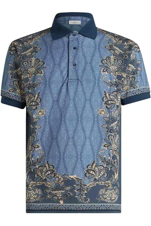 Etro Polo in cotone azzurro