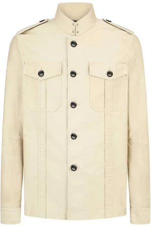 Tom Ford Giacca di cotone leggera color sabbia