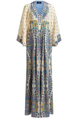 Etro Abito Lungo Con Stampa Paisley