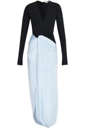 Victoria Beckham Abito Da Sera In Jersey Con Dettaglio Nodo