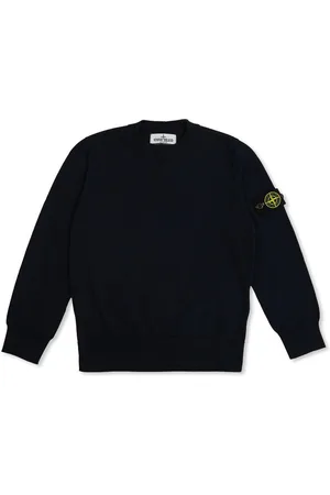Stone Island Maglione In Cotone Con Applicazione Compass