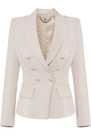 Elisabetta Franchi Giacca crepe con dettagli in raso