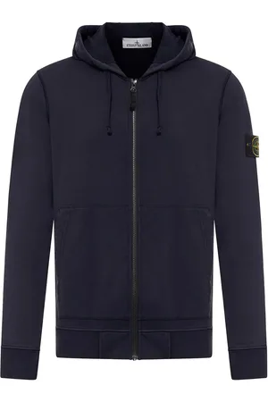 Stone Island Felpa con zip in cotone