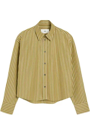Ami Camicia di grandi dimensioni in cotone kaki