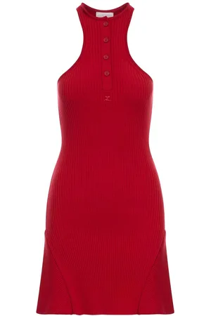 Courrèges Mini Vestito a coste