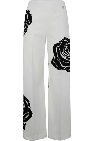 Blugirl Pantaloni di allungamento popeline stampate