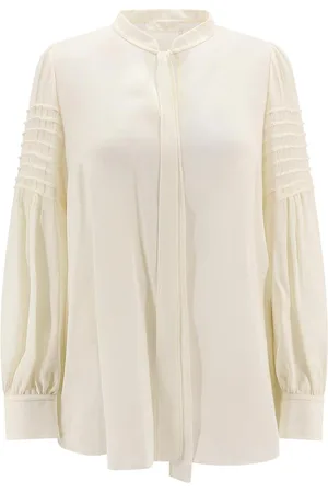 Chloé Camicia in lana vergine con fiocco frontale