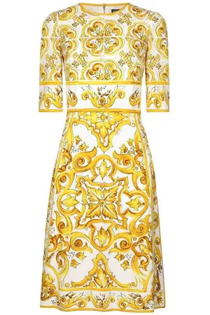 Dolce & Gabbana Vestito Stampa Maioliche