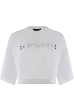 Dsquared2 T-shirt Crop fata di maglia di cotone