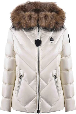 Blauer Giacca in nylon satinato