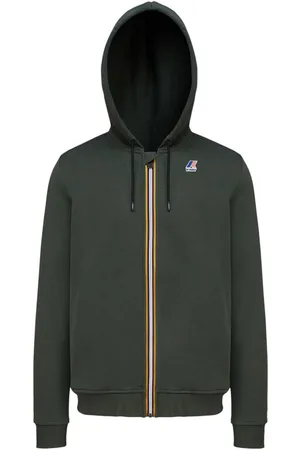 K-Way Felpa in cotone con cappuccio