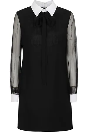 VALENTINO GARAVANI Abito in crÃªpe Couture tinta unita