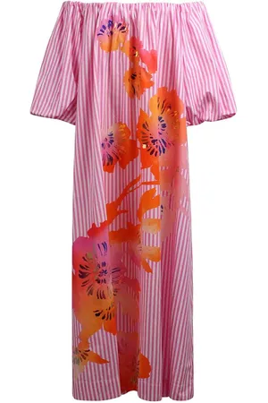Essentiel Antwerp Maxi Abito fuori dalla spalla a Righe