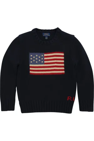 Ralph Lauren Maglione con bandiera intarsiata