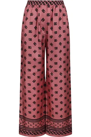 Dolce & Gabbana Pantaloni Pigiama Con Logo Dg Allover