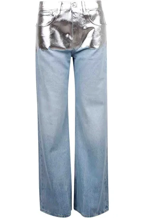 Paco rabanne Jeans Larghi Con Dettaglio Silver