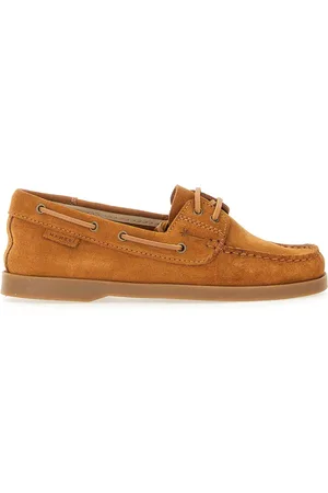MANEBI Moccasina in barca in pelle