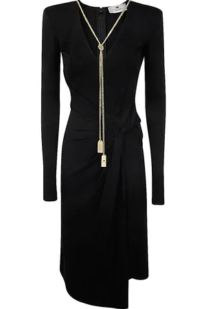 Elisabetta Franchi Abito midi con scollo a V