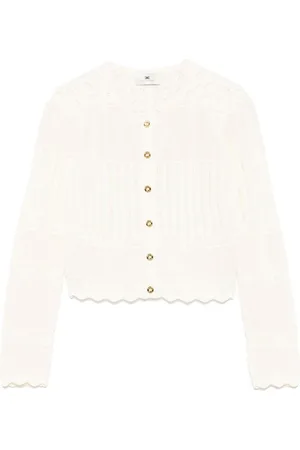 Elisabetta Franchi Cardigan Con Lavorazione Pointelle