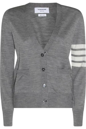 Thom Browne Cardigan in lana grigia