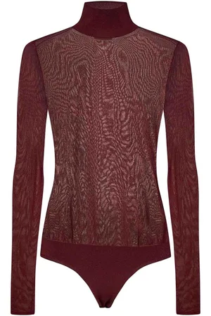 Khaite Body Tallin In Viscosa Bordeaux Trasparente