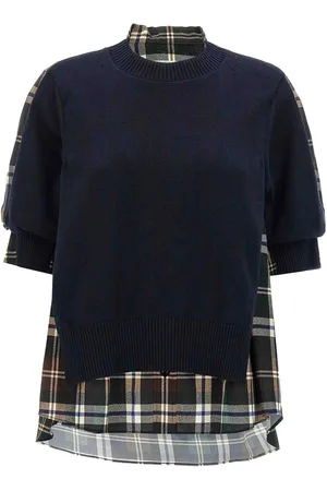 SACAI Camicia a pannello a maglia
