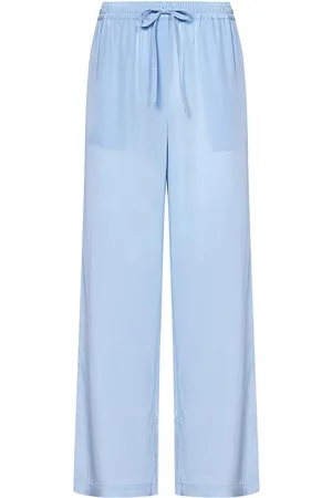 P.A.R.O.S.H. P. A.R. O.S. H. Pantaloni di seta azzurro