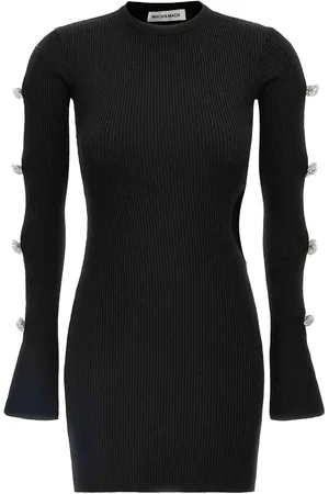 Mach & Mach Vestito a fiocco cristallino ritagliato