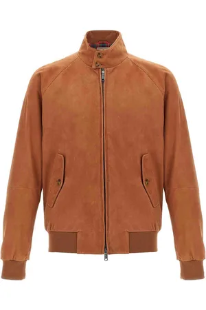 Baracuta Giacca bomber in pelle scamosciata