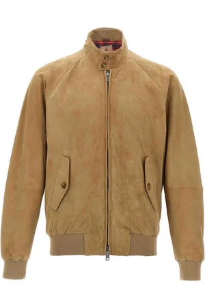 Baracuta Giacca bomber in pelle scamosciata