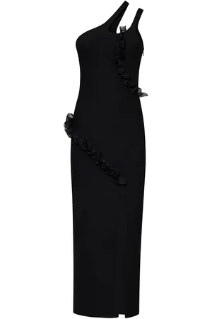 Nensi Dojaka Nadia Black Midi Dress