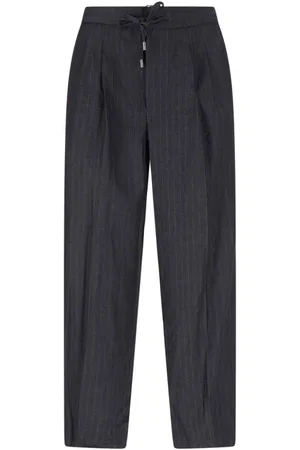 DUNST Pantaloni Ampi Gessati