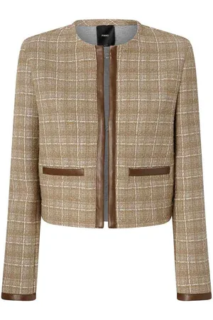 Pinko Giacca di tweed marrone chiaro finale