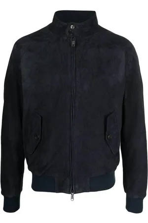 Baracuta Bombardiere in pelle scamosciata con zip