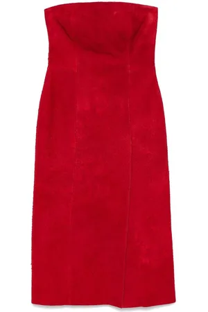 Alexander McQueen Abito midi senza spalline