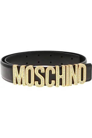 Moschino Belt di lettere metalliche cristal