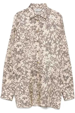Golden Goose Camicia stampata a floreale in seta