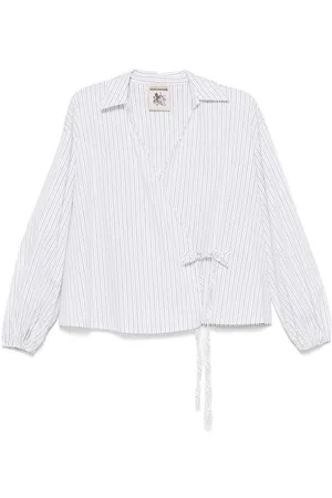 SEMICOUTURE Camicetta a strisce Wrap Charlene